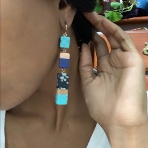 Square strong earrings
